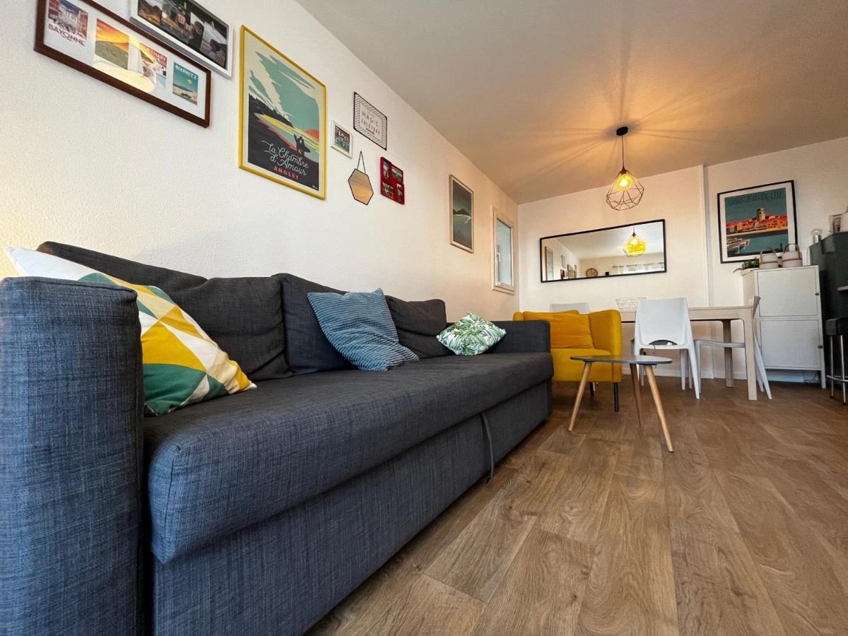 Bel Appartement T3 Avec Jardin, Piscine Et Parking, Proche Plage A Hendaye - Fr-1-239-739 ภายนอก รูปภาพ